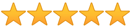 5 star rating on Amazon
